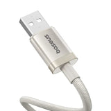 Titanium Alloy Fast Charging Cable Usb To Ip 2.4a 1m Galaxy Titanium Gold