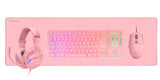Combo Pack Mcprgb3 Rosa Mars Gaming Alfombrilla Xxl + Teclado Tkl H-Mech Frgb + Ratón Rgb Flow Con Hasta 3200dpi + Auriculares Frgb Rainbow