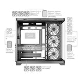 Caja Pc  Atx Mars Gaming Mcv5 Cristal Templado Panoramico Argb Gpu 416mm Negra