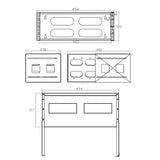 Inline® 19" Foldable Rack, 4u, 24-40cm Depth, With Cover, Negro