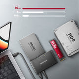 Axagon Adsa-Cc Usb-C 10gbps - Nvme M.2 Ssd & Sata 2.5"/3.5" Ssd/Hdd Clone Mamer 2