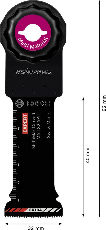 Hoja De Sierra De Inmersión Bosch Professional Expert Maii 32 Apit Multimax 10 Piezas, Carburo, Ancho 32 Mm 2608900032