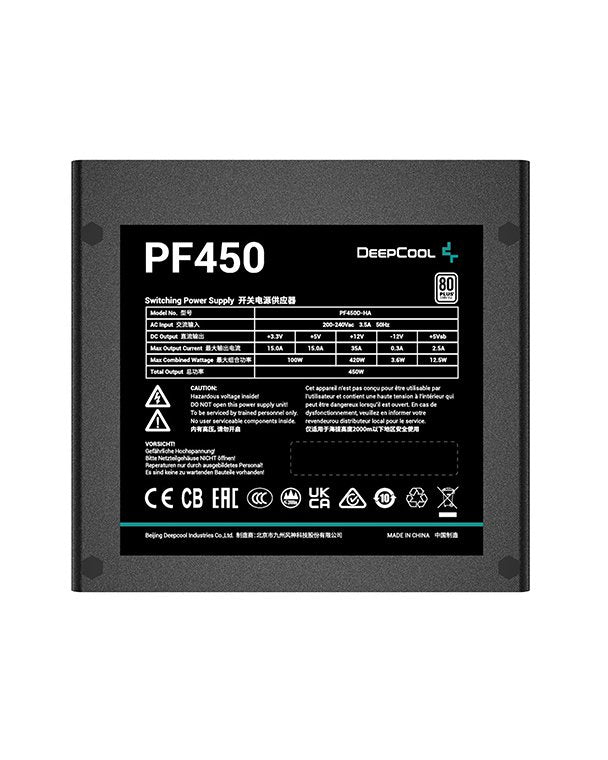 Fuente De Alimentaciaon Deepcool Pf450 450 W, 80 Plus