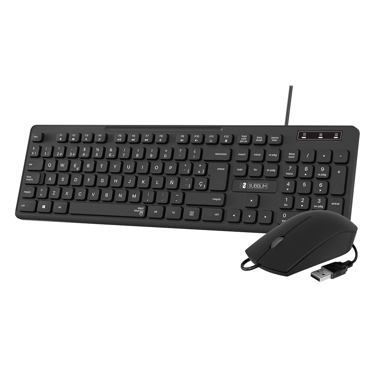 Teclado Y Ratón Subblim Combo Business Cssk01 Negro
