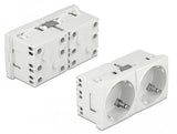Toma De Corriente Delock Easy 45 Con Contacto De Puesta A Tierra, Disposición De 45 °, 2 Vías Expandible 45x45 Mm