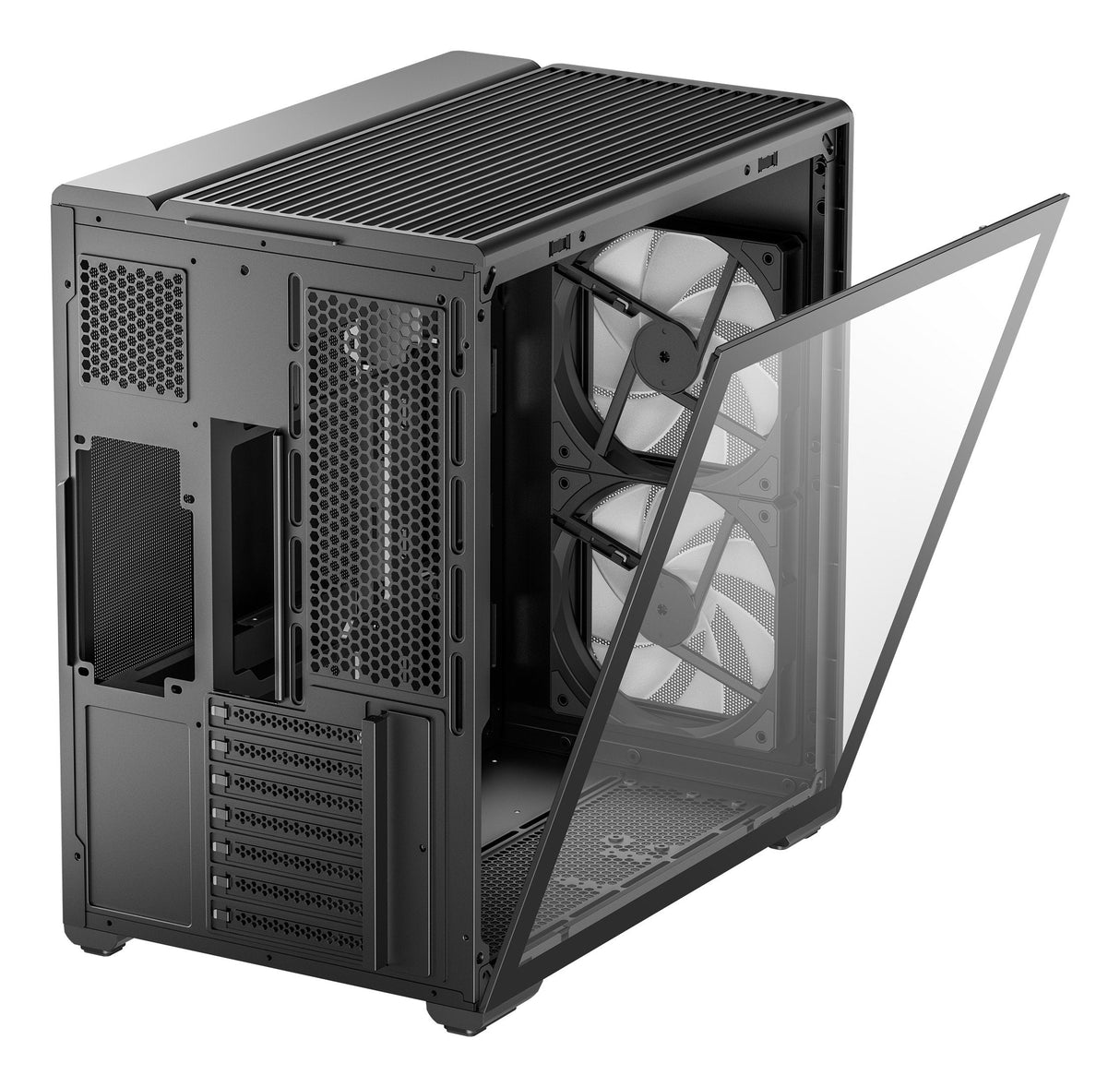 Deepcool Cg590 Mesh 2f Micro Atx Midi Tower Case, Black