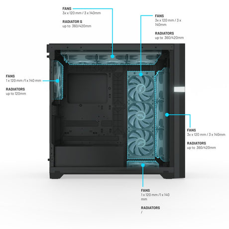EAN 5298003820991 - Valkyrie VK02 Lite Black Midi Tower Negro imagen 6