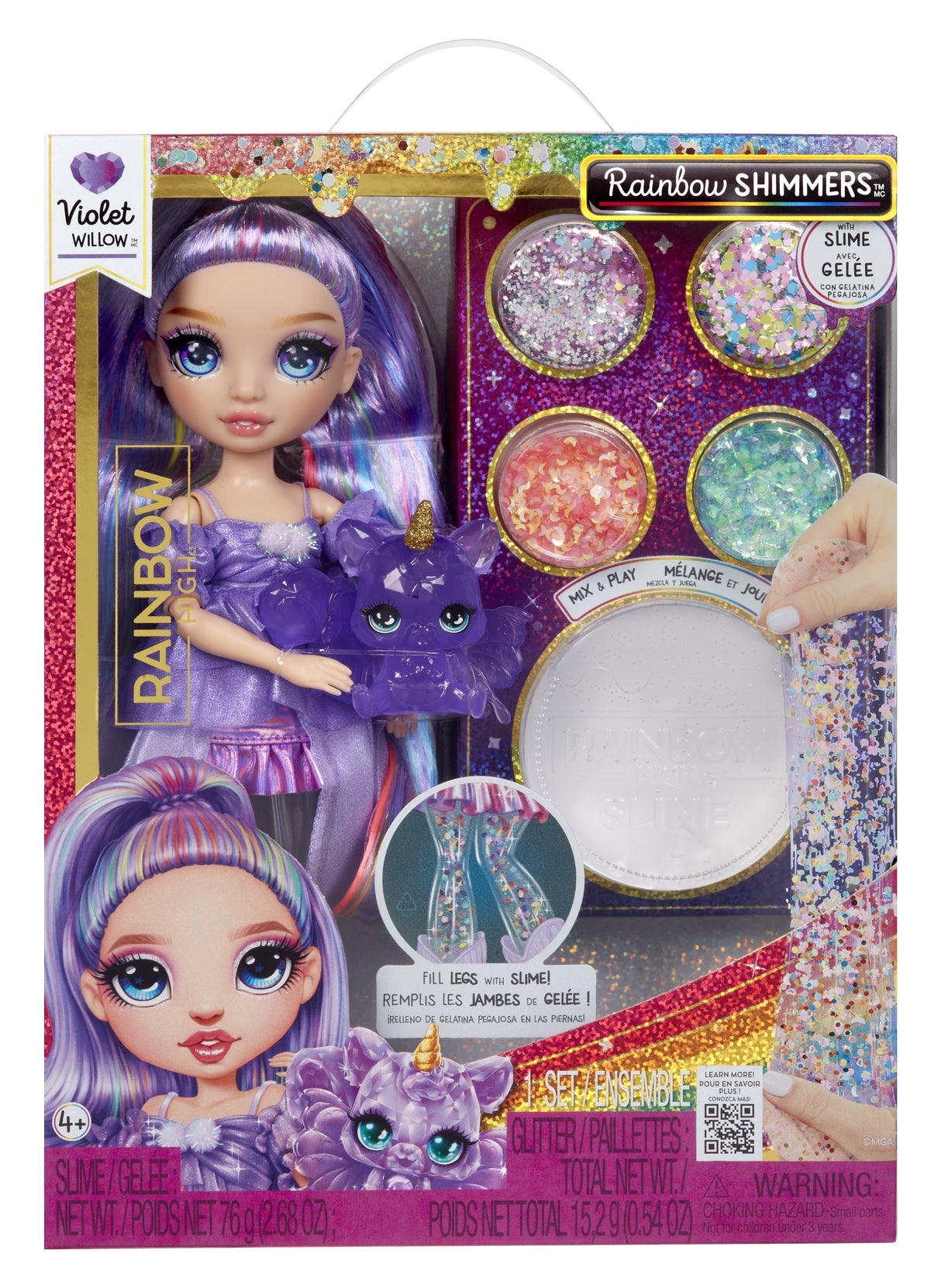 EAN 35051122425 - Rainbow High Rainbow Shimmers with Slime Fashion Doll - Violet (purple) imagen 2