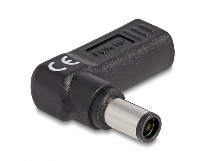 Delock Adapter Für Notebook Ladecable Usb Type-C Buchse Zu Hp 7,4 X 5,0 Mm Stecker 90° Gewinkelt