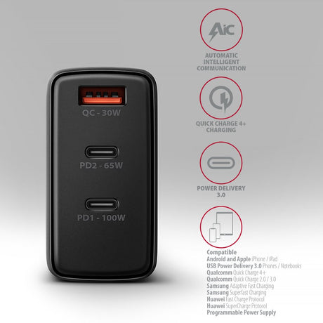EAN 8595247907912 - Axagon ACU-DPQ100 cargador de dispositivo móvil Ordenador portátil, Teléfono móvil, Netbook, Portátil, Sm imagen 4