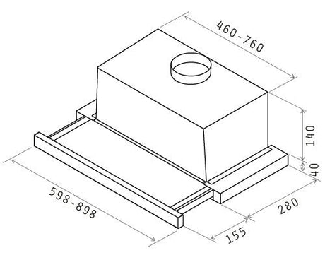 EAN 8020283003163 - Elica ELITE14 LUX GRIX/A/60 Telescópica o extraplana Plata, Acero inoxidable 336 m³/h imagen 4
