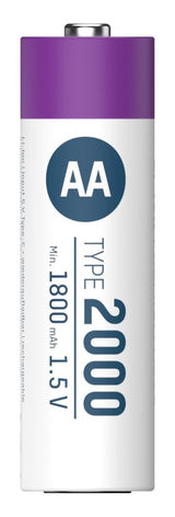 Ansmann 1312-0036 Baterías Recargables Mignon Tipo Aa 2000 (Min. 1800 Mah) Pack De 4