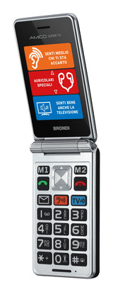 EAN 8015908820607 - Brondi 10282060 teléfono móvil 7,11 cm (2.8") 119 g Negro, Plata Teléfono para personas mayores imagen 6