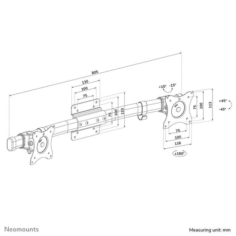 EAN 8717371445485 - Neomounts FPMA-CB100BLACK accesorio para soporte de monitor imagen 8
