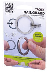 Llavero Troika Nail Guard De Anilla Plata, Acero Inoxidable