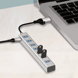 Logilink Ua0441 Hub De Interfaz Usb 3.2 Gen 1 (3.1 Gen 1) Type-A + Type-C 5000 Mbit/S Gris