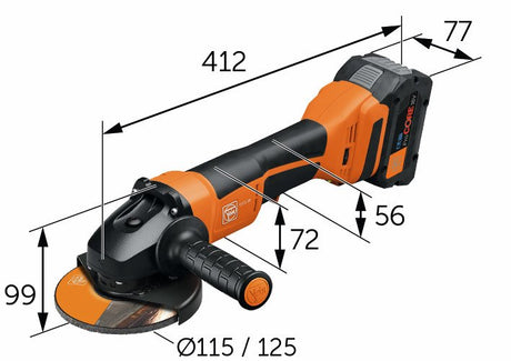 EAN 4014586988122 - FEIN 99100001548 amoladora angular 8500 RPM imagen 11