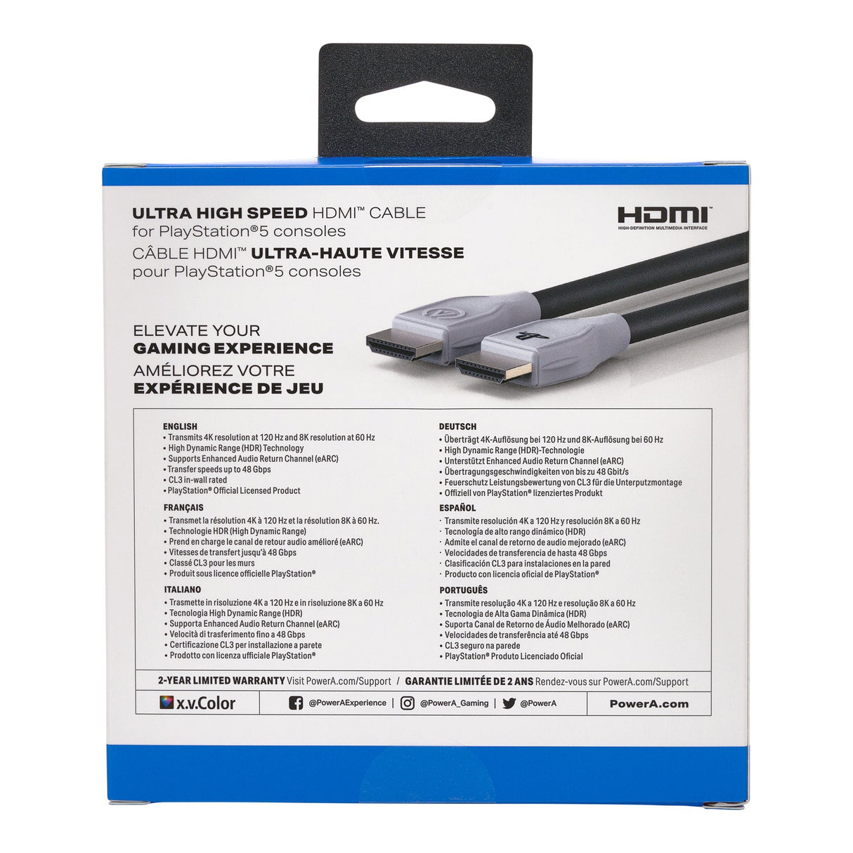 Powera 1520481-01 Cable Hdmi 3 M Hdmi Tipo A (Estándar) Negro, Gris Ps5