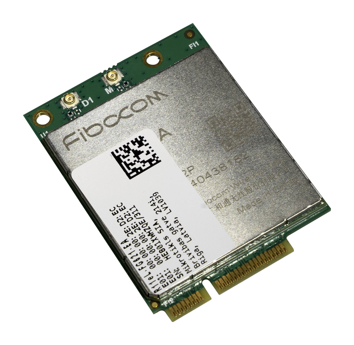 Mikrotik R11el-Fg621-Ea (R11e-Lte6 V2) Tarjeta Minipci-E 3g/4g/Lte Con 2 Conectores U.Fl Para Bandas Internacionales 1/3/5/7/8/20/28/38/40/41, Cat6