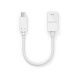 Adaptador Purelink Usb-C A Usb-A - Usb 3.1 Gen 1 - Iseries - Blanco - 0.10m