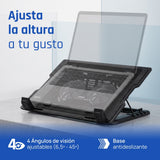 EAN 8435364319369 - iggual RP2V17A Soporte para ordenador portátil Negro 43,2 cm (17") imagen 4