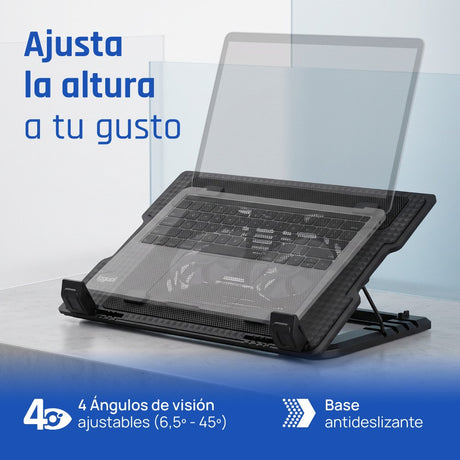 EAN 8435364319369 - iggual RP2V17A Soporte para ordenador portátil Negro 43,2 cm (17") imagen 4