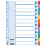 Esselte Multi-Coloured Cardboard Dividers Divisor 10 Pieza(S)