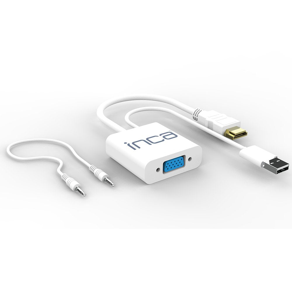 Inca Ivth-01 Adaptador Convertidor Vga A Hdmi Usb Audio Macho-Hembra Hdmi