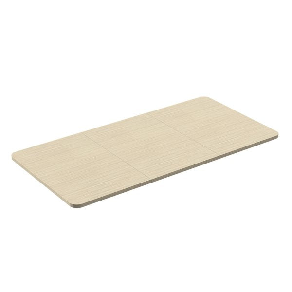Table Top, 3-Piece Partioned, 1200x600mm, Natural Wood