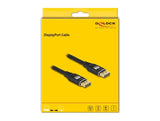 Delock 80621 Cable Displayport 8k 60 Hz 2 M Negro Metal