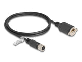 Delock M12 Cable D-Kodiert 4 Pin Hembra A Rj45 Hembra Cat.5e Ftp 1 M Negro