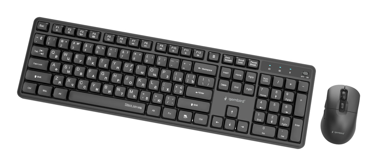 Keyboard +Mouse Wrl Cyrillic/Black Kbs-Wms-01-Cyrl Gembird