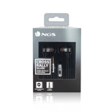 Auriculares Intrauditivos Ngs Cross Rally Con Micrófono Jack 3.5 Plateados