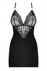 Chemise Y Tanga Color Negro Talla (Interno):S/M