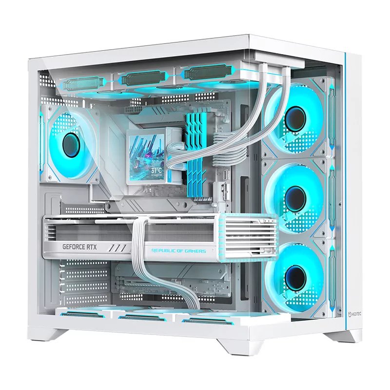 Caja Gaming Semitorre Hiditec H3 Pro Blanca