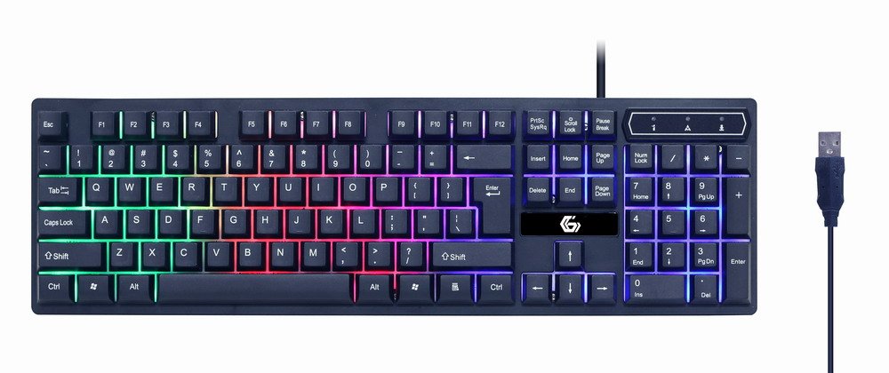 EAN 8716309118101 - Gembird GGS-UMGL4-02 teclado Ratón incluido Juego USB QWERTY Inglés de EE. UU. Negro imagen 2