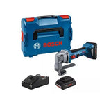 Bosch Professional Cortametales Inalámbrico Gsc 18v-16 E Professional, 18 Voltios Azul/Negro, 2x Batería Procore18v 4,0ah, En L-Boxx 601926301