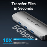 EAN 6922794775121 - Vention TQKHB base de conexión para disco duro Gris imagen 5
