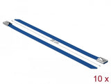Delock Bridas De Acero Inoxidable L 200 X B 7,9 Mm Azul 10 Piezas