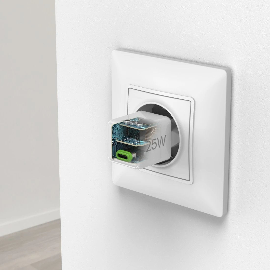 Hama Ladowarka Sieciowa Supermini 25w Pd/Qc 1x Usb-C Biala