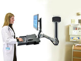 Ergotron Styleview Sit-Stand Combo Ablageflaechen-System Wandmontage Lcd Bis 61cm 24zoll 14,5kg.Mit Cpu Halter Klein