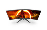 Monitor  Aoc G2 Cu34g2xe/Bk  [34] 3440 X 1440 Pixeles Negro, Rojo