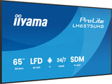 Monitor Iiyama 65" (Lh6575uhs-B1ag)3840x2160, Uhd Ips Panel, Operacion 24/7 500cd/M, Landscape Portrait, Signal Failover, Speakers 2x 10w, Multiple Inputs (Dvi-I (Vga),Hdmi 3x, Dp-Out ,Usb 2.0 X2, Wifi, Lan, Media Play Usb Port, Control Lan