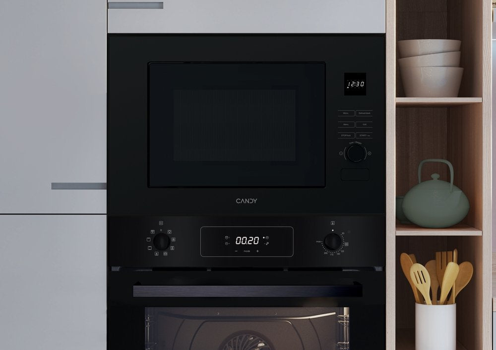 Horno Microondas Con Grill, Empotrable, Capacidad 20 L, Microondas 750 W, Grill 1000 W, Negro