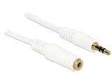 Cable Delock 3.5mm M-F, 3m  De Audio 3,5mm Blanco
