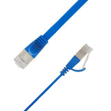 Flat U/Ftp Cat6a Blue 4.5m Awg 32/7, Pvc, 1 85x6mm Stp-Fl6a-00450-Bl
