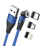 Realpower Magnetic Cable 3 Amp,1m,Azul Con Adaptadorn