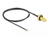 Delock Antennencable Sma Buchse Zum Einbau Zu Mhf 4l Lk Stecker 1.37 50cm Gewindelnge 10mm Spritzwassergeschtzt