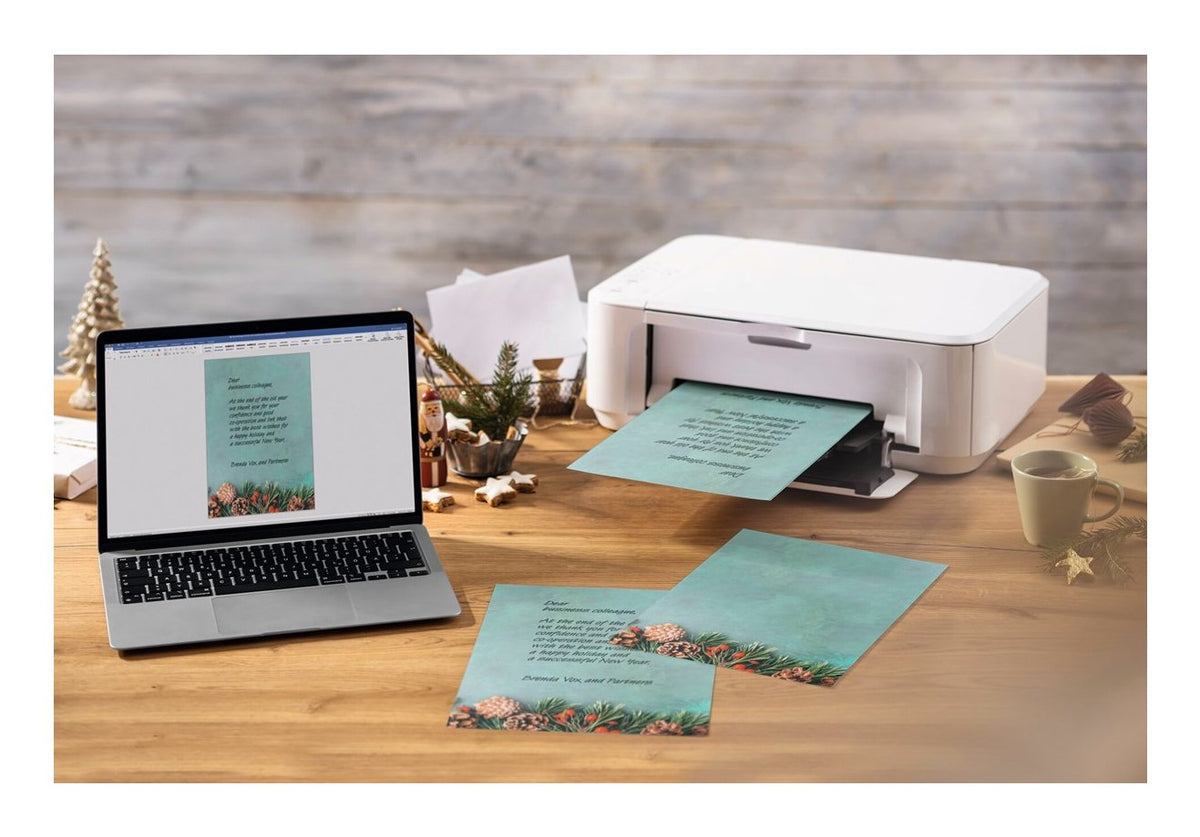 Sigel Weihnachtsbriefpapier Verde Christmas Motiv Din A4 90 G Qm 100 Hojas