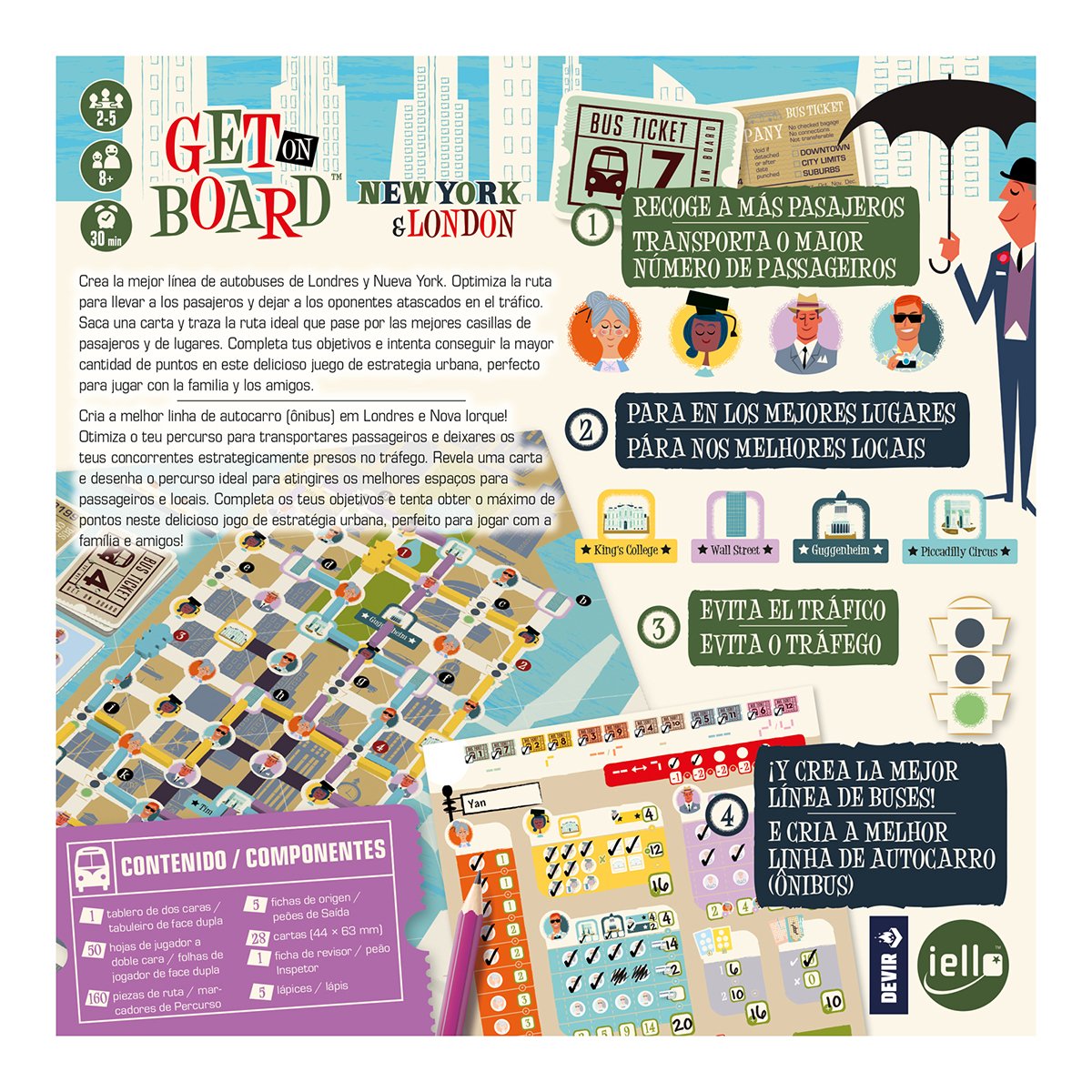 Juego De Mesa Devir Get On Board New York & London